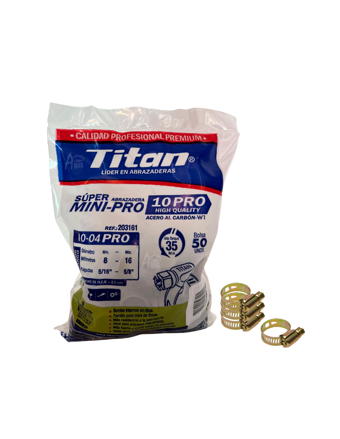 Abrazaderas Titan Bolsa De U