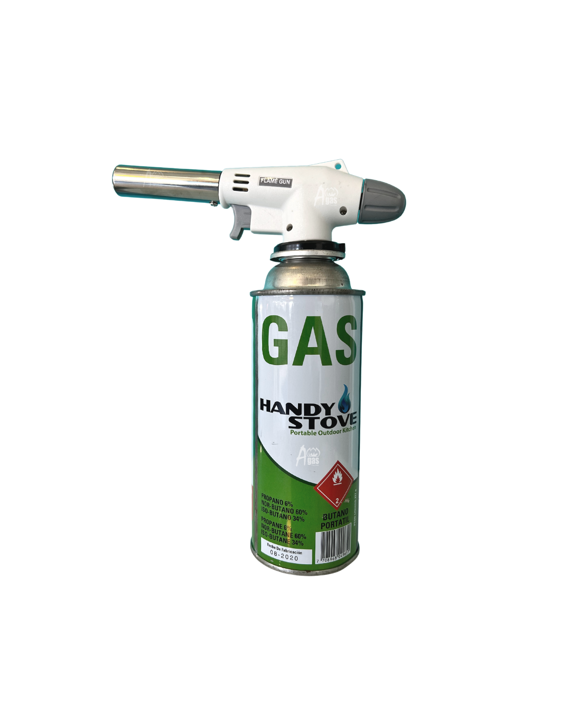Estufa de gas de metal Kemper + 4 cartuchos de gas - Estufa de