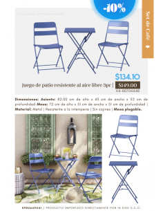 Juego de Patio 3pc Vivienne