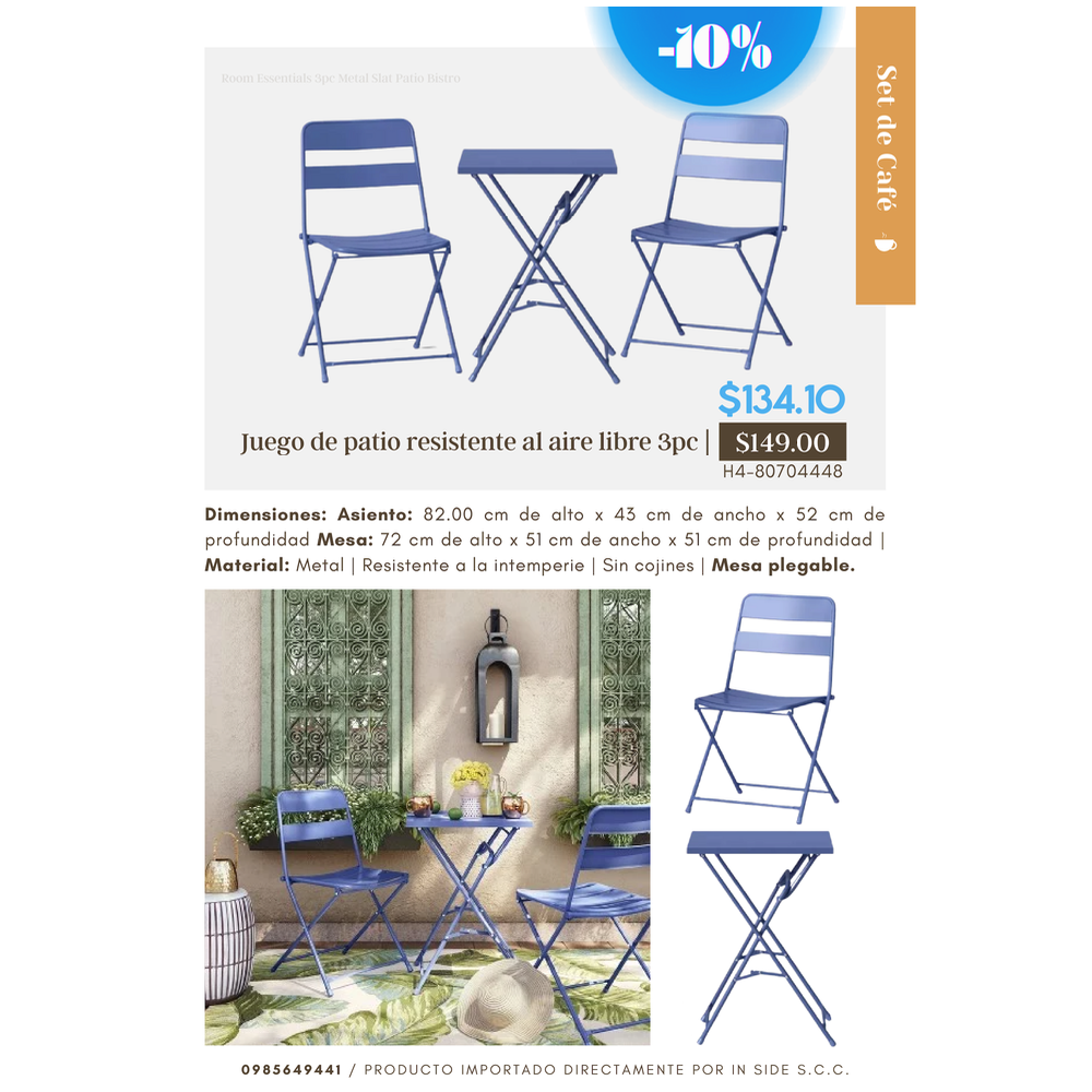Juego de Patio 3pc Vivienne