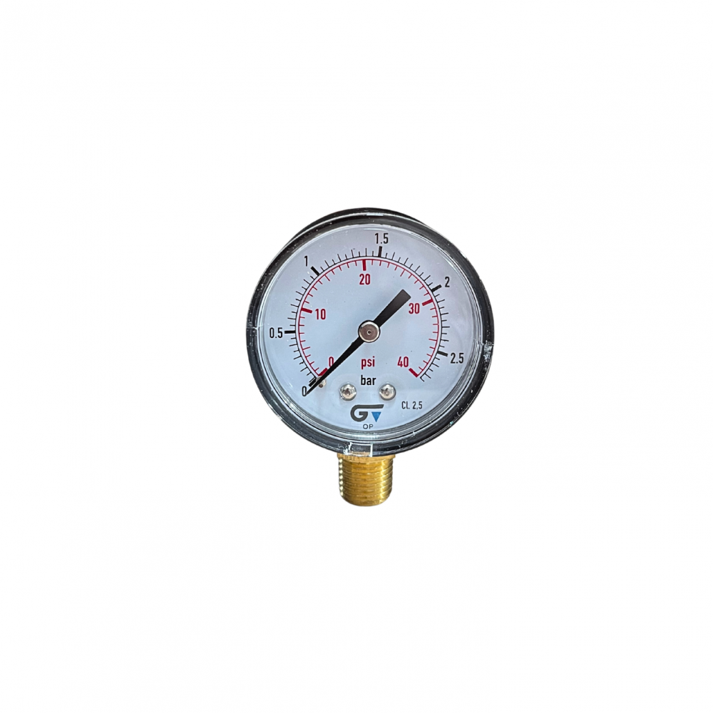 Mánometro 1/4" NPT 0-2.5Bar / 0-40Psi