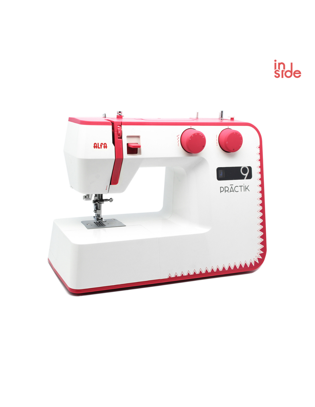 Maquina de coser ALFA: PRACTIK7 + CANILLAS. Luz led+ Ojal 1 tiempo+  Enhebrador